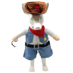 Pet Life 'Rodeo Bones' Cowboy Pet Dog Costume Uniform (Color: DENIM BLUE, Color / Size: small)