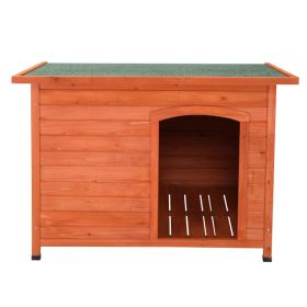 Waterproof Wood Dog House Pet Shelter Natural Wood Color L (Option: Coloras picture)