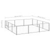 Dog Kennel Silver 96.9 ftteel