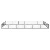 20-Panel Dog Playpen Black 39.4"x19.7" Powder-coated Steel