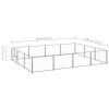 Dog Kennel Silver 129.2 ftteel