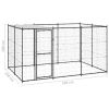 Outdoor Dog Kennel Steel with Roof 78.1 ft¬Home Life Boutique"