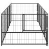 Dog Kennel Black 43.1 ftteel