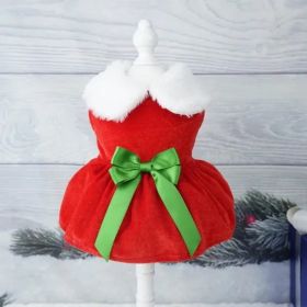 Cute Christmas Dog Dresses For Small Dog Clothes Christmas Santa Claus Outfit Dress Fancy Princess Puppy Dress Festival Apparel (Color: B, Color / Size: S)