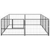 Dog Kennel Black 64.6 ftteel