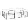 Dog Kennel Black 64.6 ftteel