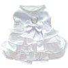 Wedding Dress Dog Harness with Veil and Matching Leash