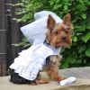 Wedding Dress Dog Harness with Veil and Matching Leash