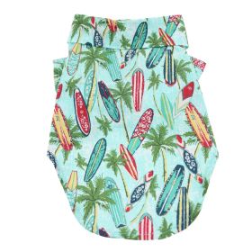 Hawaiian Camp Shirt - Surfboards and Palms (Size: Small)