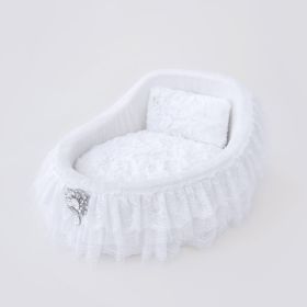 Crib Dog Bed Collection (Color Option: Snow White)