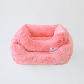 Cuddle Dog Bed Collection (Size: S, Color Option: Peach)