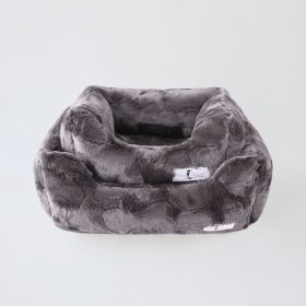 Luxe Dog Bed Collection (Size: S, Color Option: Pewter)