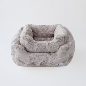 Luxe Dog Bed Collection (Size: S, Color Option: Taupe)