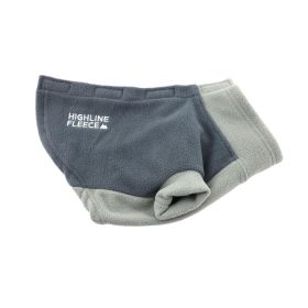 Highline Fleece Dog Sweater / Dog Coat-Two Tone - 280 gram fleece (Size: Size 8, Color: Grey)