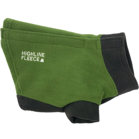 Highline Fleece Dog Sweater / Dog Coat-Two Tone - 280 gram fleece (Size: Size 8, Color: Green)