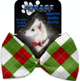 Christmas Argyle (Option: Pet Bow Tie Collar Accessory with Velcro)