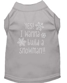 Yes! I want to build a Snowman Rhinestone Dog Shirt (Option: Grey XS)