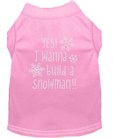 Yes! I want to build a Snowman Rhinestone Dog Shirt (Option: Light Pink XS)