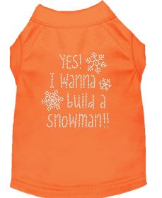 Yes! I want to build a Snowman Rhinestone Dog Shirt (Option: OrangeXS)