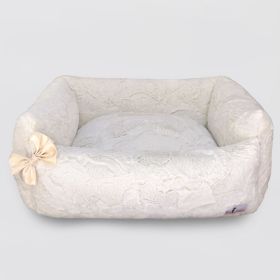 Dolce Vita Dog Bed Collection (Color Option: Ivory, Bow Option: Bow)