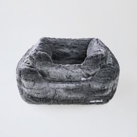 Deluxe Dog Bed Collection (Size: S, Color Option: Granite)