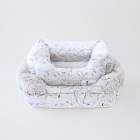 Deluxe Dog Bed Collection (Size: S, Color Option: Pearl Leopard)