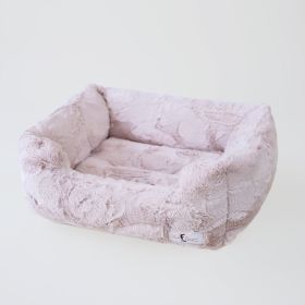 Luxe Dog Bed Collection (Size: L, Color Option: Blush)