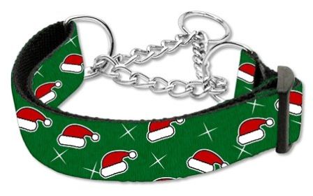 Santa Hats Nylon Ribbon Collar Martingale (Option: Medium)