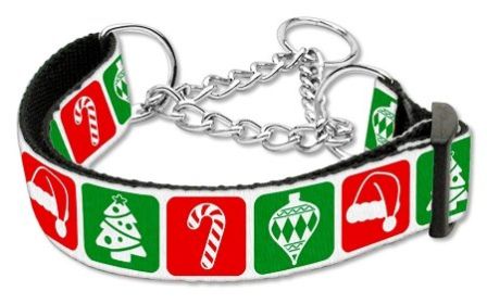 Timeless Christmas Nylon Ribbon Collar Martingale (Option: Large)