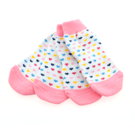 Non-Skid Dog Socks (Size: X-Small, Color: Hearts)