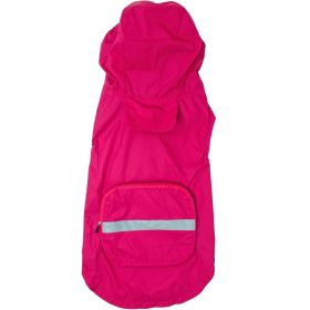 Packable / Foldable Travel Raincoat for Dogs (Size: X-Small, Color: Pink)