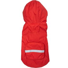 Packable / Foldable Travel Raincoat for Dogs (Size: X-Small, Color: Red)