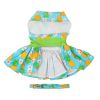 Pineapple Luau Dog Dress / Dog Harness with Matching Leash