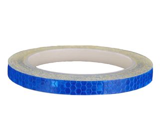 Adhesive Reflective Warning Sticker Night Reflection Tape Roll for Car Bike Moto (Color: Blue)