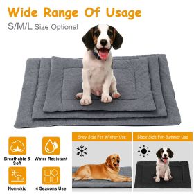 Dog Bed Mat Comfortable Fleece Pet Dog Crate Carpet Reversible Pad Joint Relief (Color / Size: M)