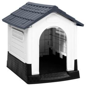 Durable Dog House Gray Plastic/Polypropylene (Color / Size: 22.4"x26.8"x26")