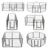 Metal Dog Playpen 8 Panels Steel Black