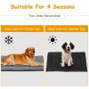 Dog Bed Mat Comfortable Fleece Pet Dog Crate Carpet Reversible Pad Joint Relief