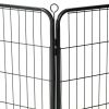 Metal Dog Playpen 8 Panels Steel Black