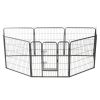 Metal Dog Playpen 8 Panels Steel Black