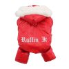 Red Ruffin It Dog Snow Suit / Dog Harness