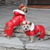 Red Ruffin It Dog Snow Suit / Dog Harness