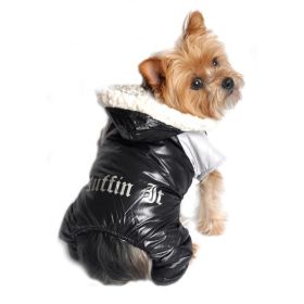 Black and Grey Ruffin It Dog Snow Suit / Dog Harness (Size: X-Small)