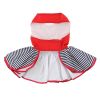 Sailor Girl with Dog Dress/ Dog Harness with Matching Leash Dress