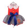 Sailor Girl with Dog Dress/ Dog Harness with Matching Leash Dress