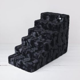 Luxury Pet Stairs (Size: 6-Step, Color Option: Black Diamond)