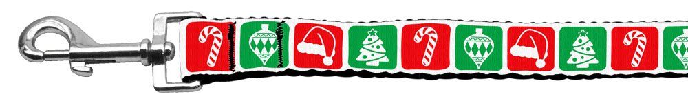 Timeless Christmas Nylon Ribbon Leash (Option: 1 inch wide 4ft Long)